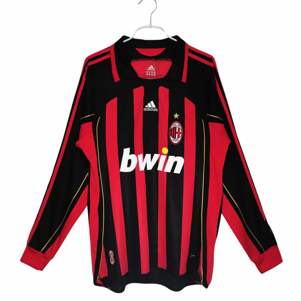 MAGLIA AC MILAN Retro Home 06/07 MANICHE LUNGHE