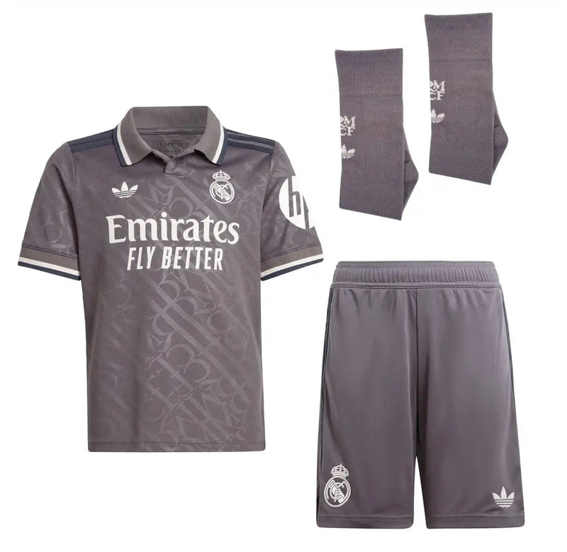 T-shirt e Pantaloncini Bambino Real Madrid Third 24/25 - Con Calzettoni