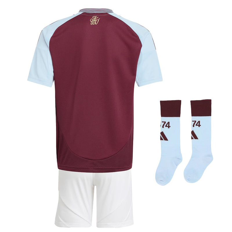 T-shirt e Pantaloncini per Bambino Aston Villa FC Home 24/25 - Con Calzettoni