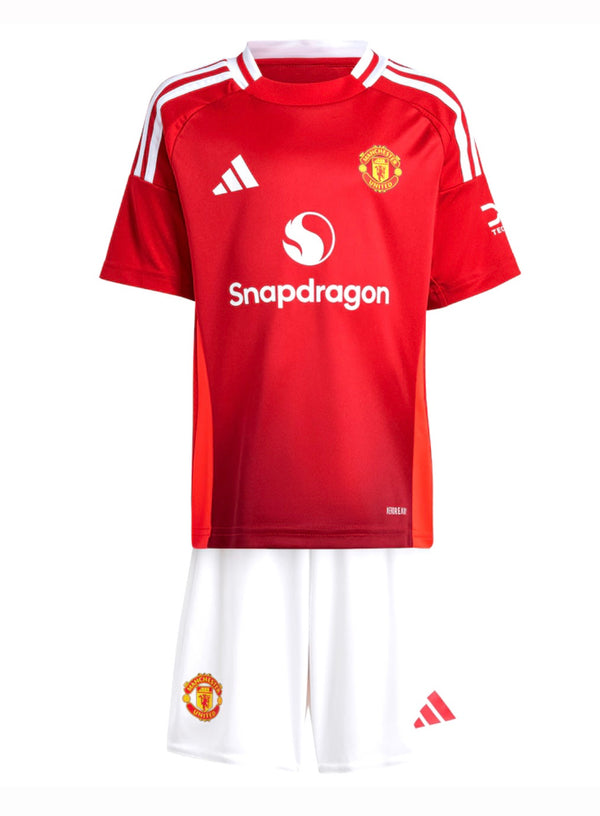 T-shirt e Pantaloncini per Bambino Manchester United Home 24/25