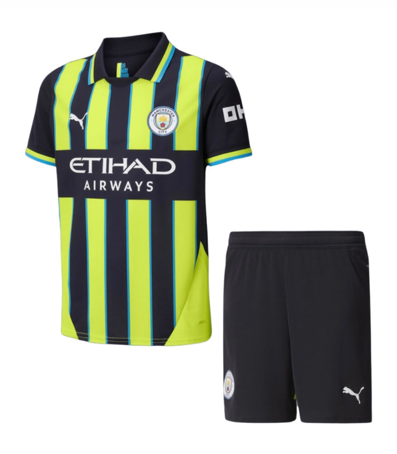 T-shirt e Pantaloncini per Bambino Manchester City Away 24/25