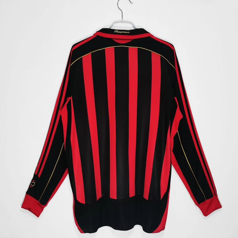 MAGLIA AC MILAN Retro Home 06/07 MANICHE LUNGHE