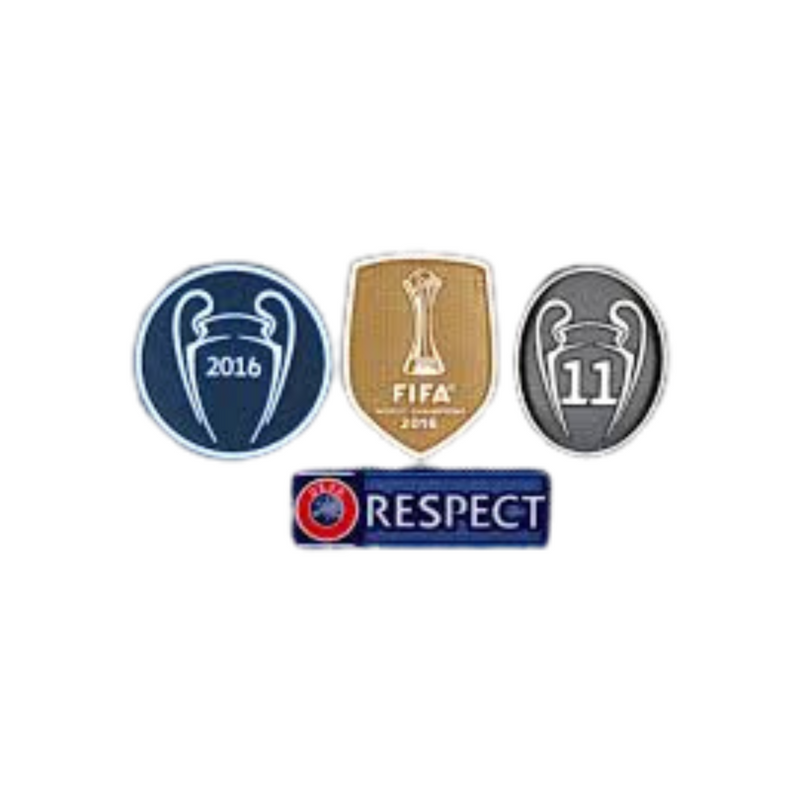REAL MADRID CHAMPIONS LEAGUE PATCH SET 16/17
