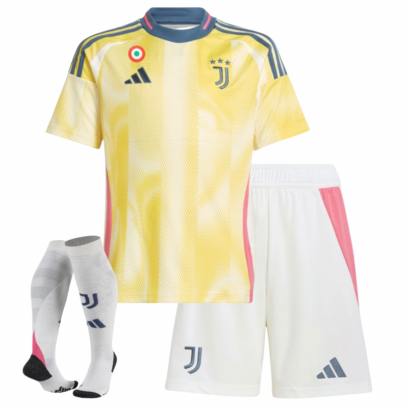 T-shirt e Pantaloncini per Bambino Juventus Away 24/25 - Con Calzettoni