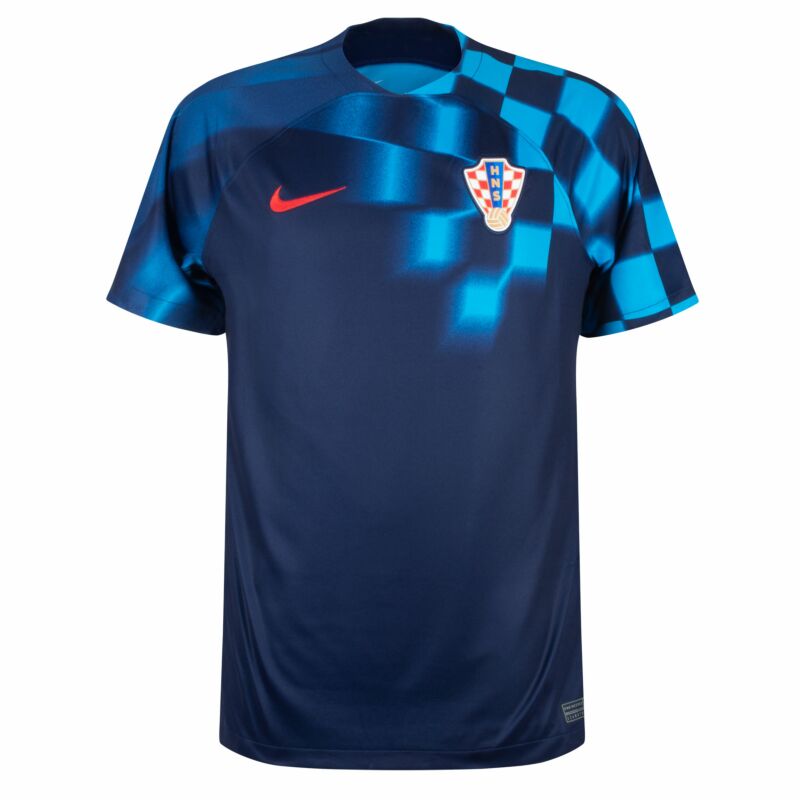 Maglia Croazia Away 2022-2023 incl. Patch della Nations League e della Fondazione