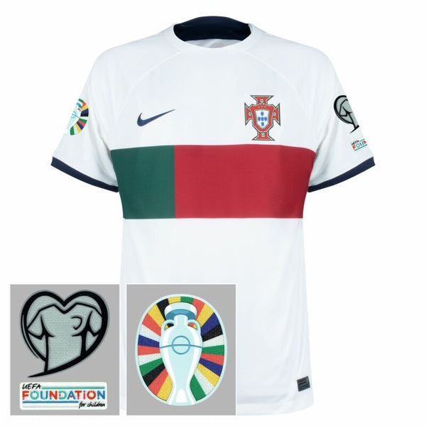Maglia Portogallo Away 2022-2023 incl. Set patch di qualificazione Euro 2024