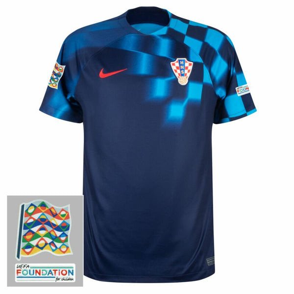 Maglia Croazia Away 2022-2023 incl. Patch della Nations League e della Fondazione